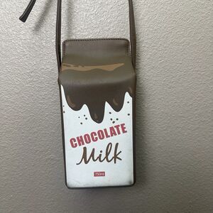 Women/ Girls Cross Body Purse / Shoulder Bag In Chocolate Milk Box Shape